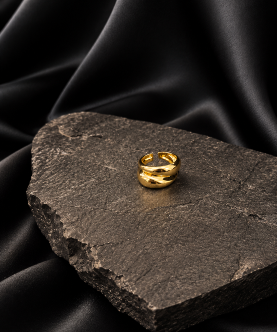NOIR Gold Double Ring