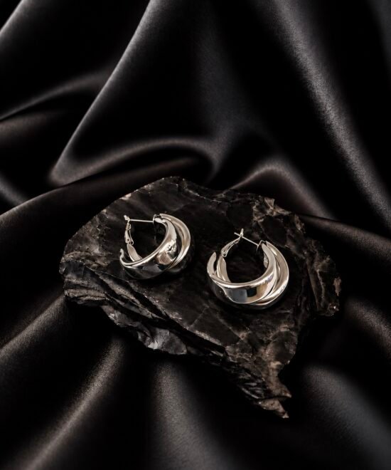 NOIR Silver Earrings