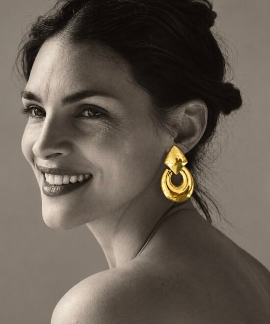 Alternative view of NOIR Gold Statement Earrings