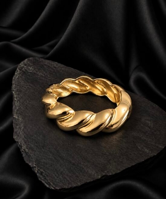 NOIR Gold Spiral Bracelet