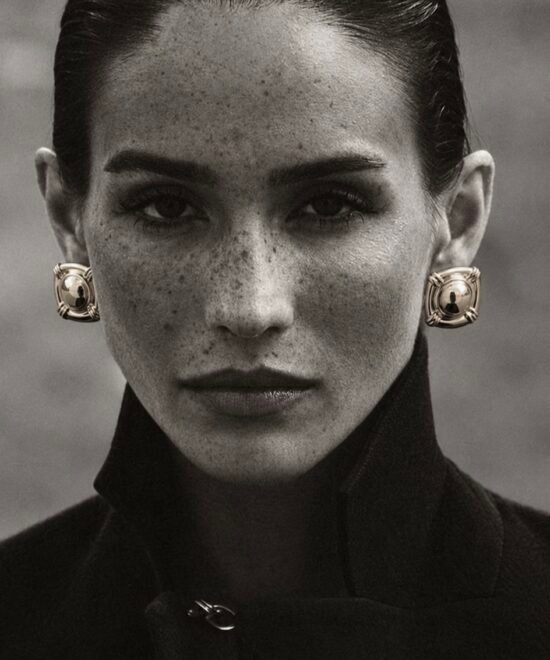 Alternative view of NOIR Silver Stud Earring