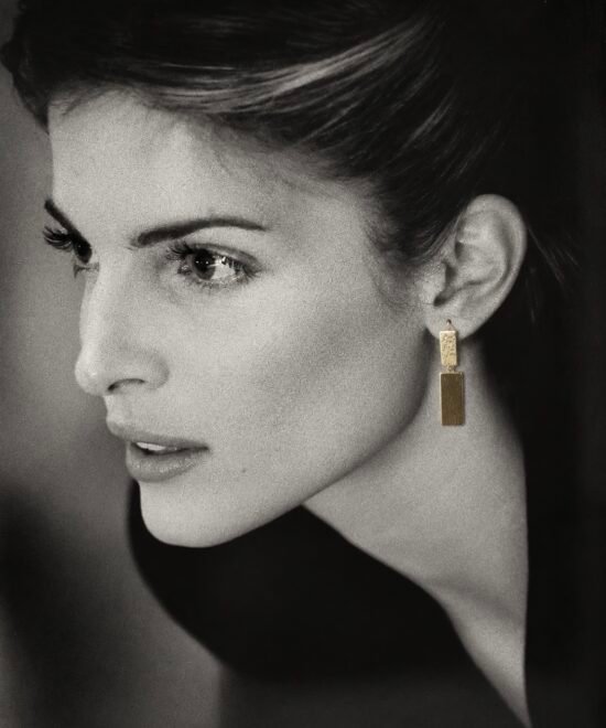 Alternative view of NOIR Gold Mini Geo Chic Earrings