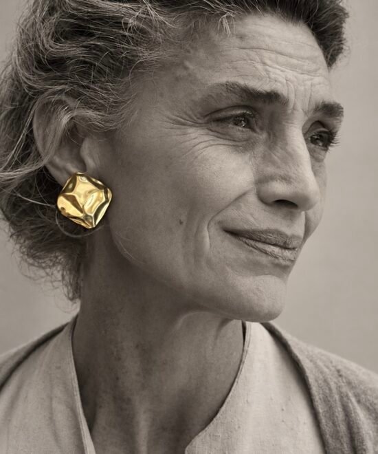 Alternative view of NOIR Gold Statement Earrings