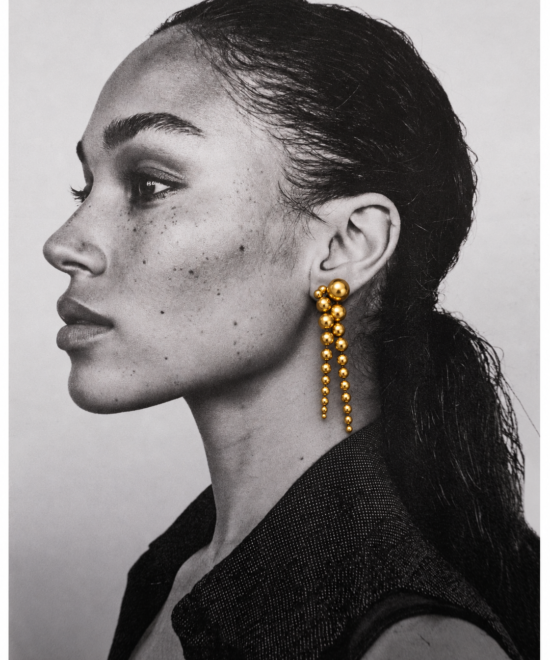 Alternative view of NOIR Gold Earrings