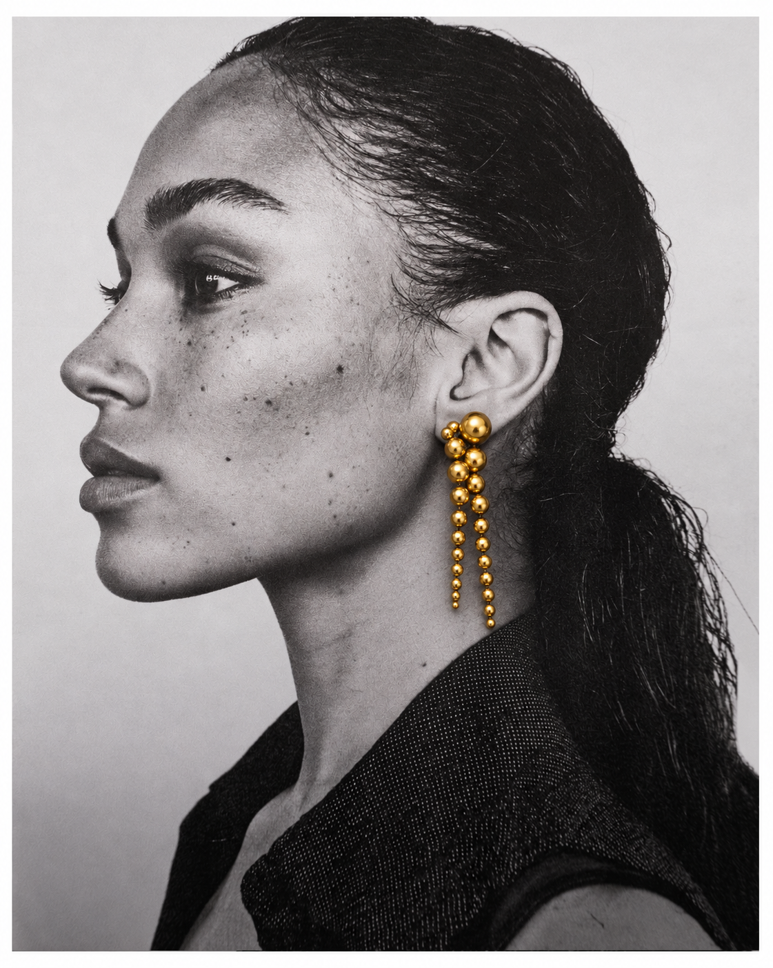 NOIR Gold Earrings - Image 2