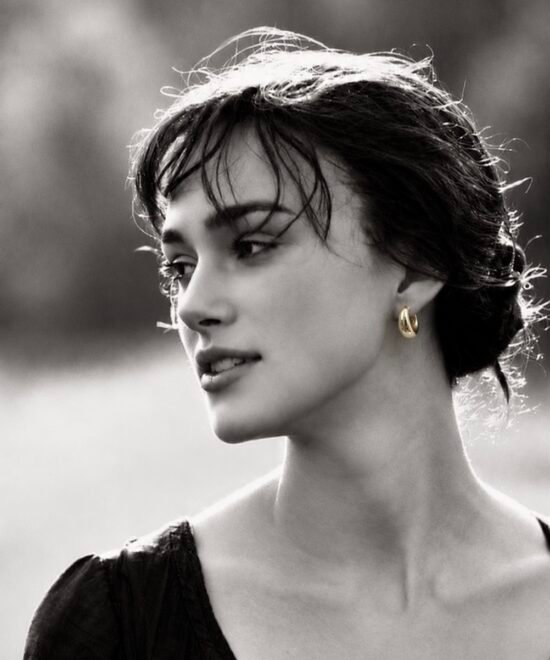 Alternative view of NOIR Mini Gold Earrings