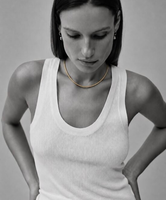 Alternative view of NOIR Gold Snake Necklace