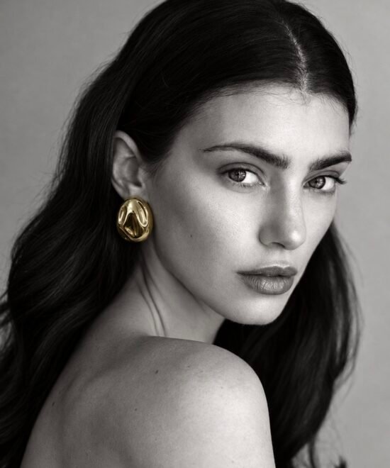 Alternative view of NOIR Gold Stone Earrings