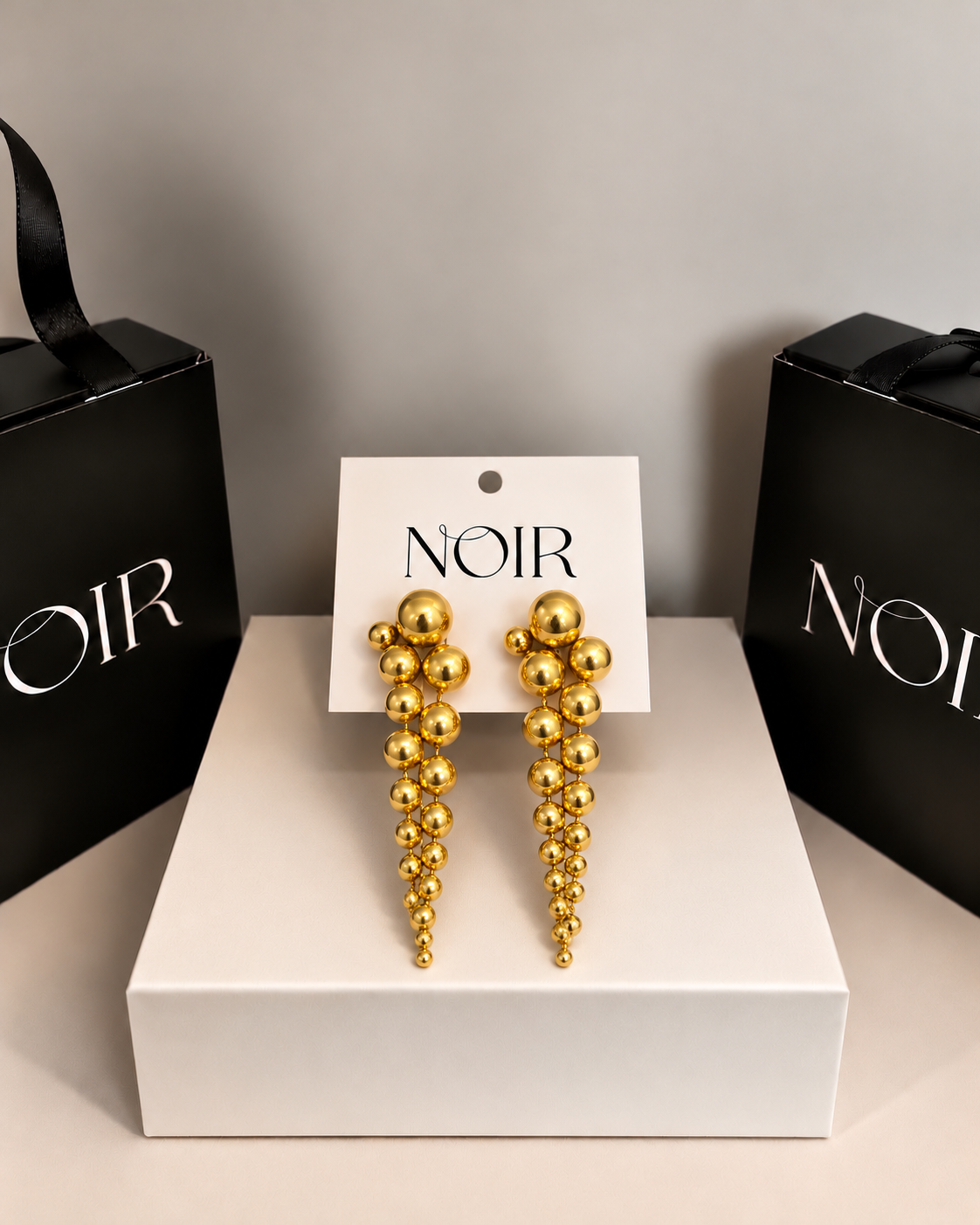 NOIR Gold Earrings - Image 3
