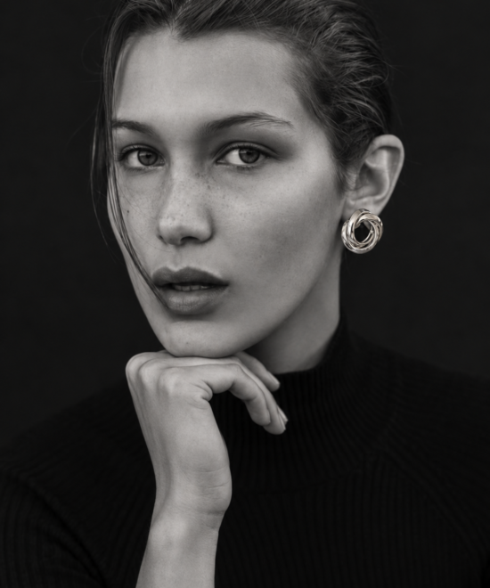 Alternative view of NOIR Silver knot Earrings