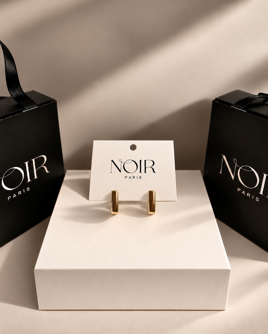 NOIR Mini Gold Earrings - Image 3