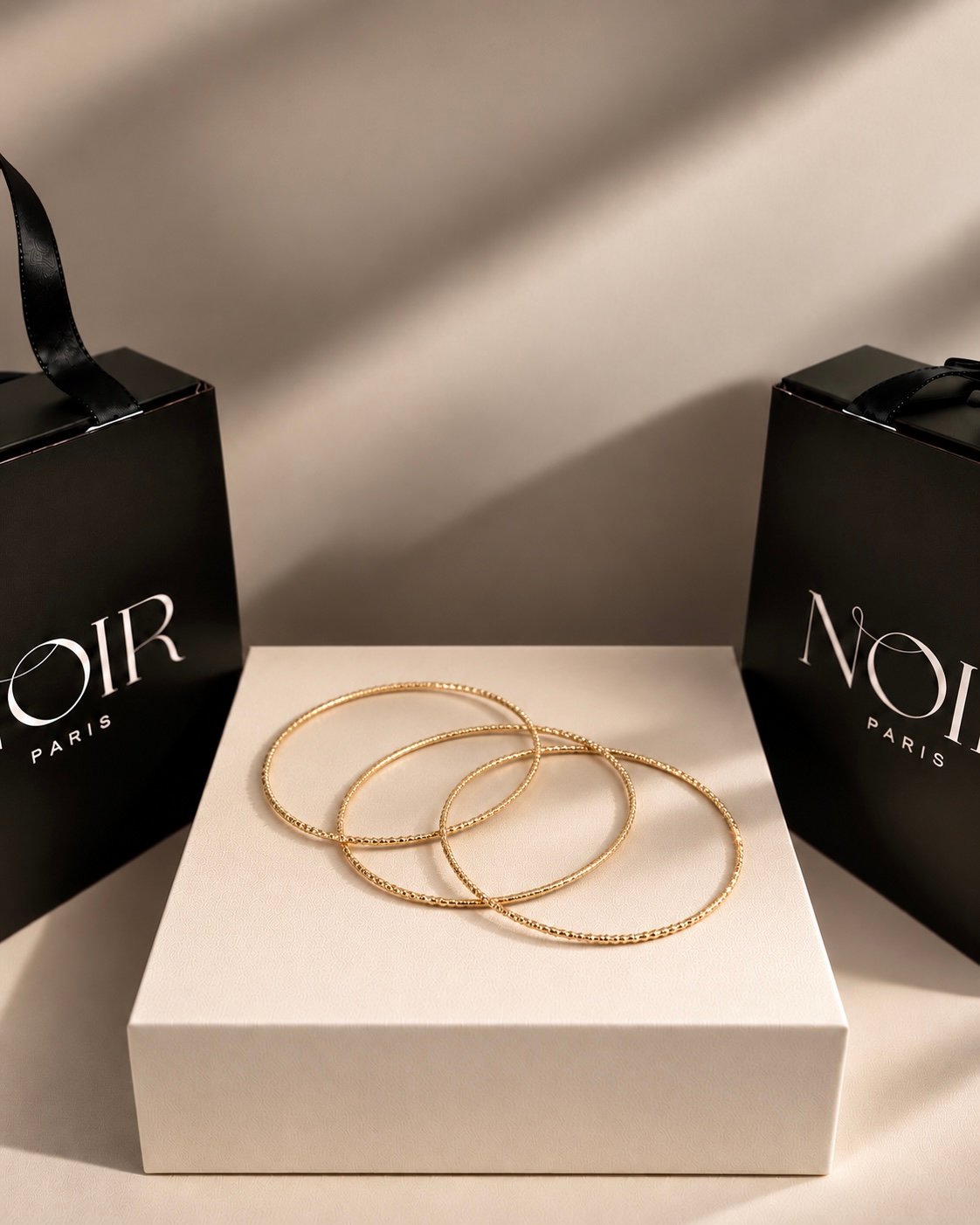 NOIR Gold Tiny Bangles - Image 3
