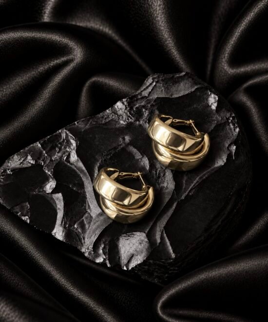 NOIR Gold Hoop Earrings