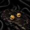 NOIR Gold Knit Earrings
