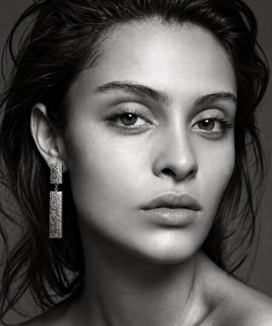 Alternative view of NOIR Silver Geo Chic Earring