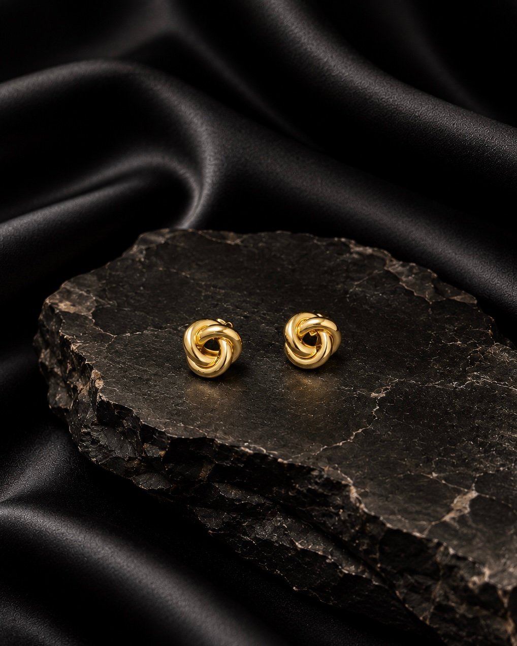 NOIR Gold knot Earrings