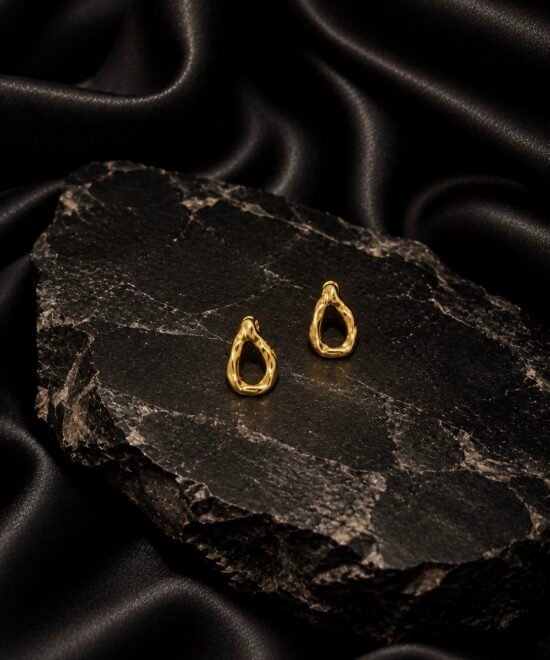 NOIR Gold Tie Earrings