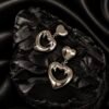 NOIR Broken Heart Earrings