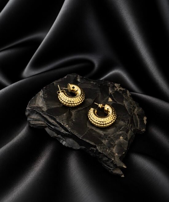 NOIR Gold Hoop Earrings