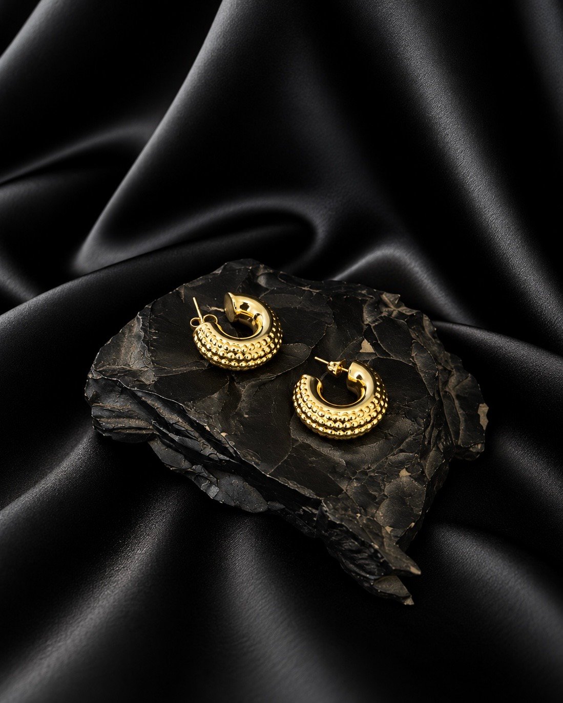 NOIR Gold Hoop Earrings