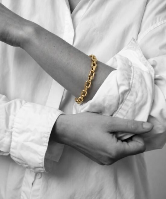 Alternative view of NOIR Gold Chain Bracelet