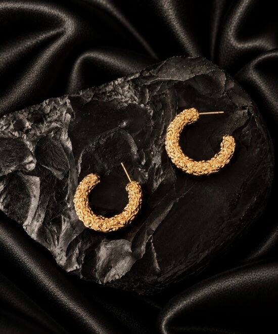 NOIR Gold Hoop Earrings