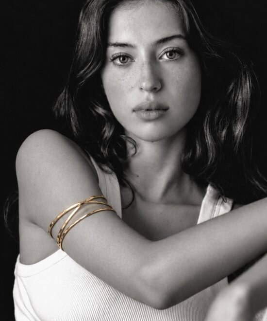 Alternative view of NOIR Gold Crisscross Bracelet