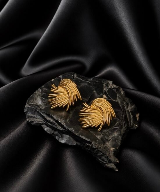 NOIR Gold "Wave" Earrings