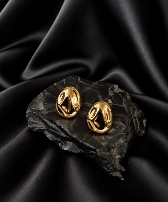 NOIR Gold Stone Earrings