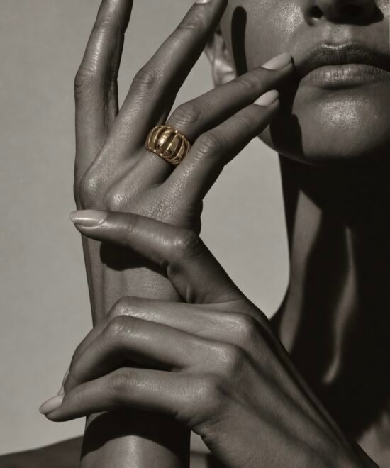 Alternative view of NOIR Chunky Gold Ring
