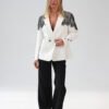 COMODE Amelie White Blazer