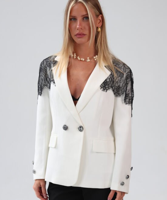 Alternative view of COMODE Amelie White Blazer