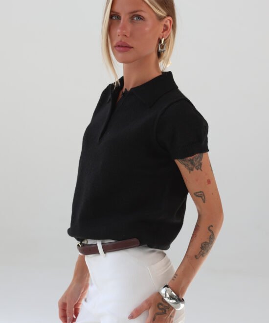 Alternative view of COMODE Polo Black T-shirt