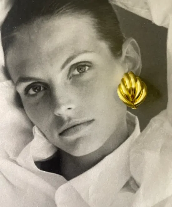 Alternative view of NOIR Gold Earrings