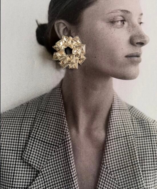 Alternative view of NOIR Silver “Bloom” earrings